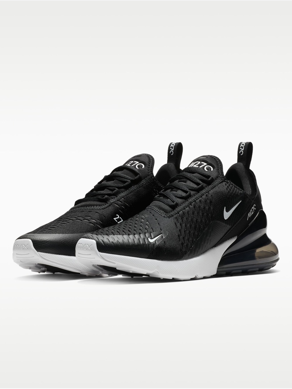 Nike Black and White Air Max 270 Running Shoes